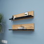 Hanah Home Estante Flotante de Pared - Pino Atlántico y Negro